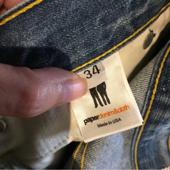 Mens Distresses Paper Denim & Cloth Jeans waist 34 - Picture 2 of 7